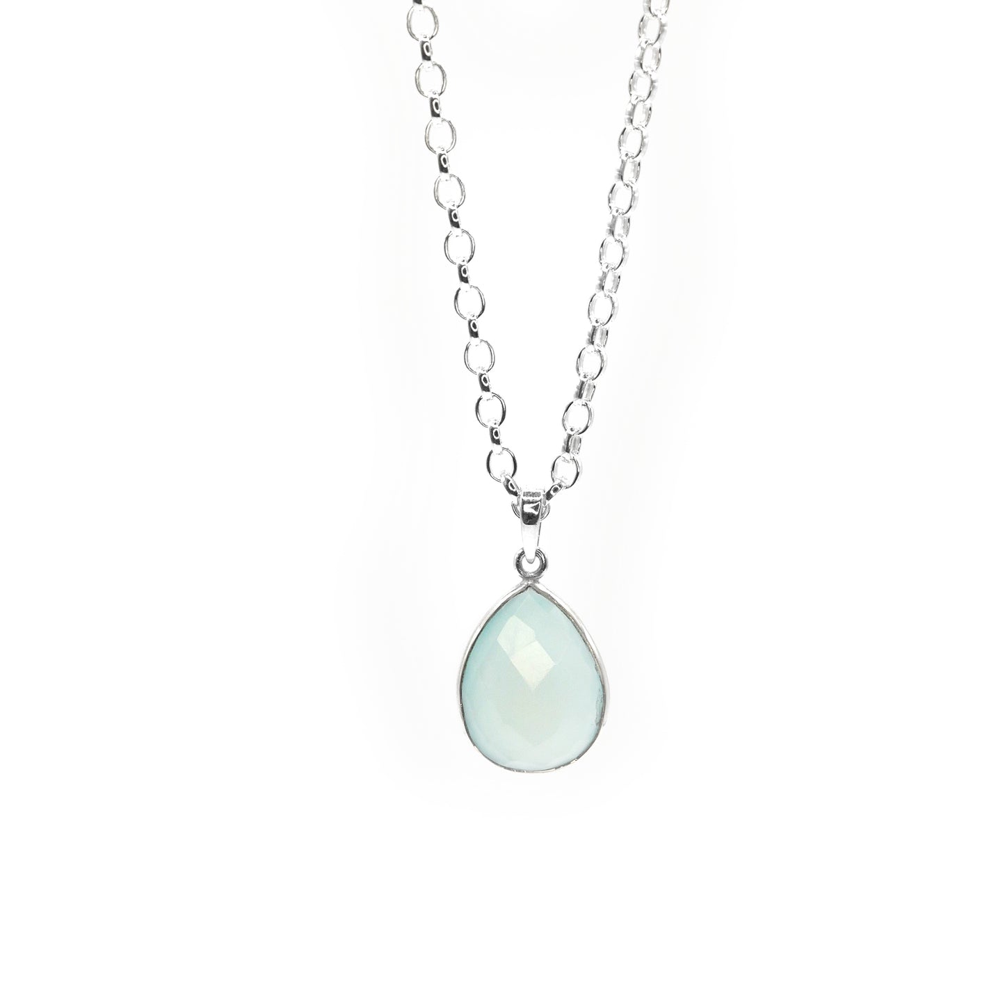 Chalcedony Water Necklace