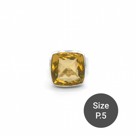 Lemon Quartz Cinderella Ring