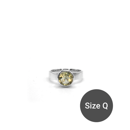 Green Amethyst Sweetie Ring, Q