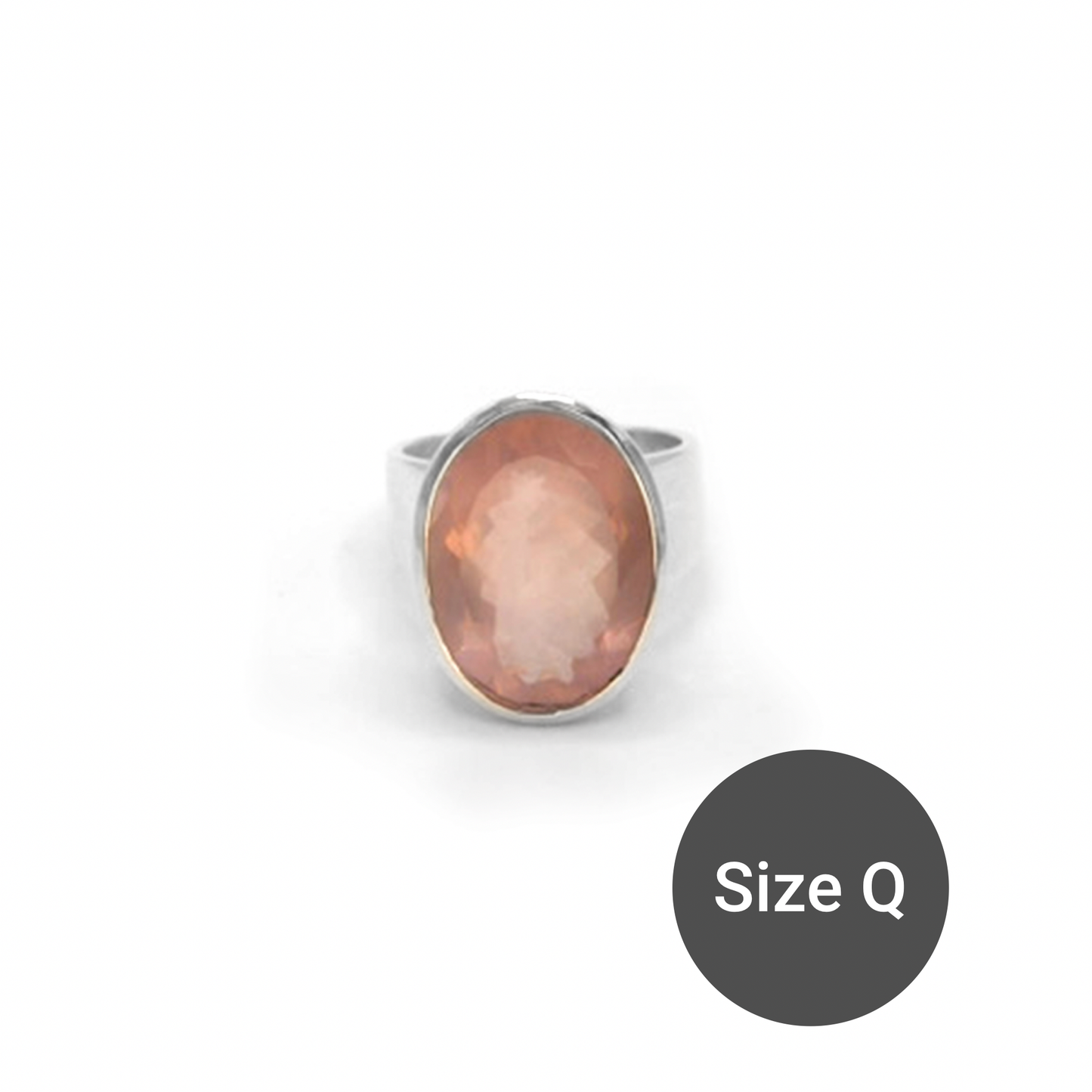 Rose Quartz Cinderella Ring, Q