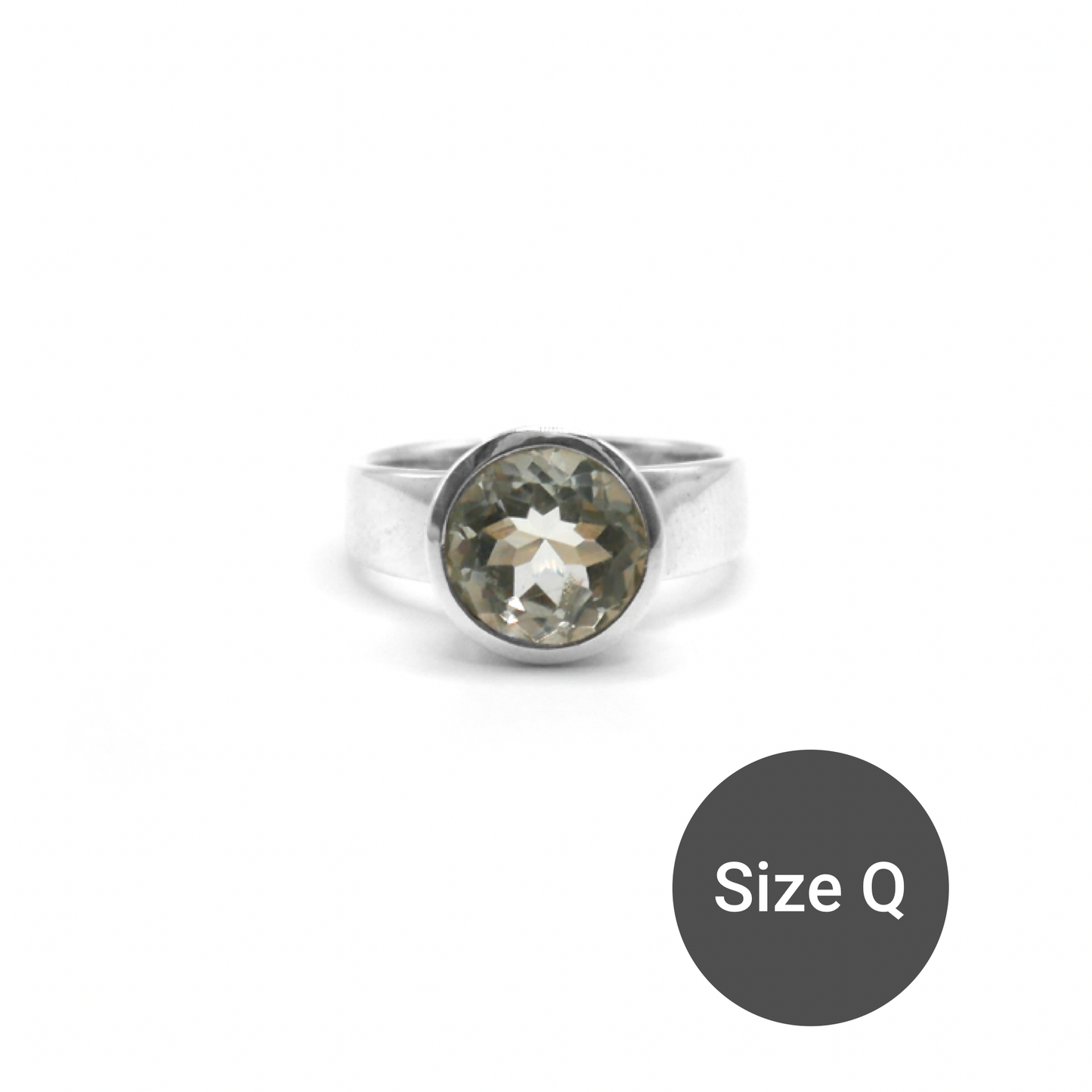 Green Amethyst Sweetie Ring, Q