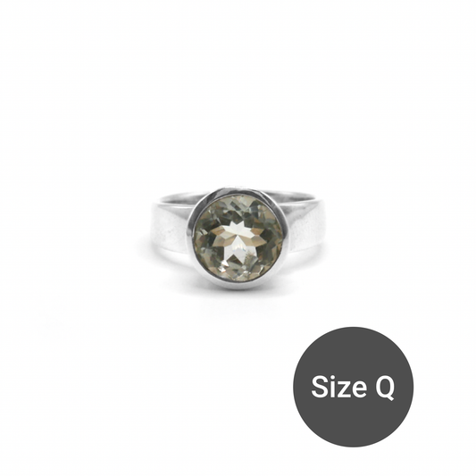 Green Amethyst Sweetie Ring, Q