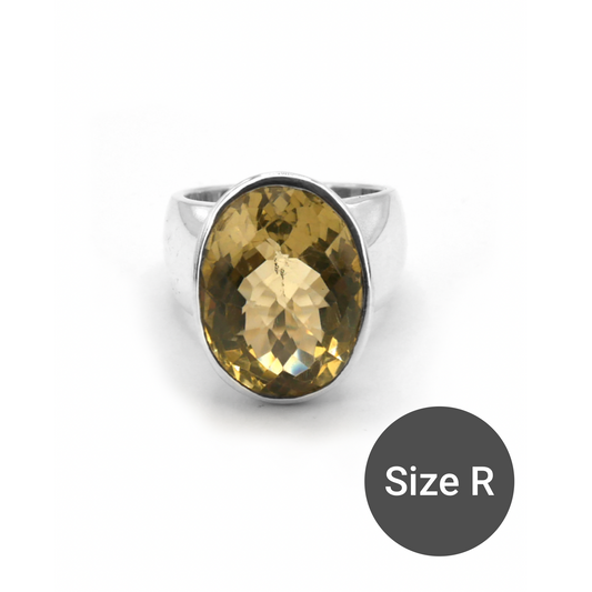 Lemon Quartz Cinderella Ring