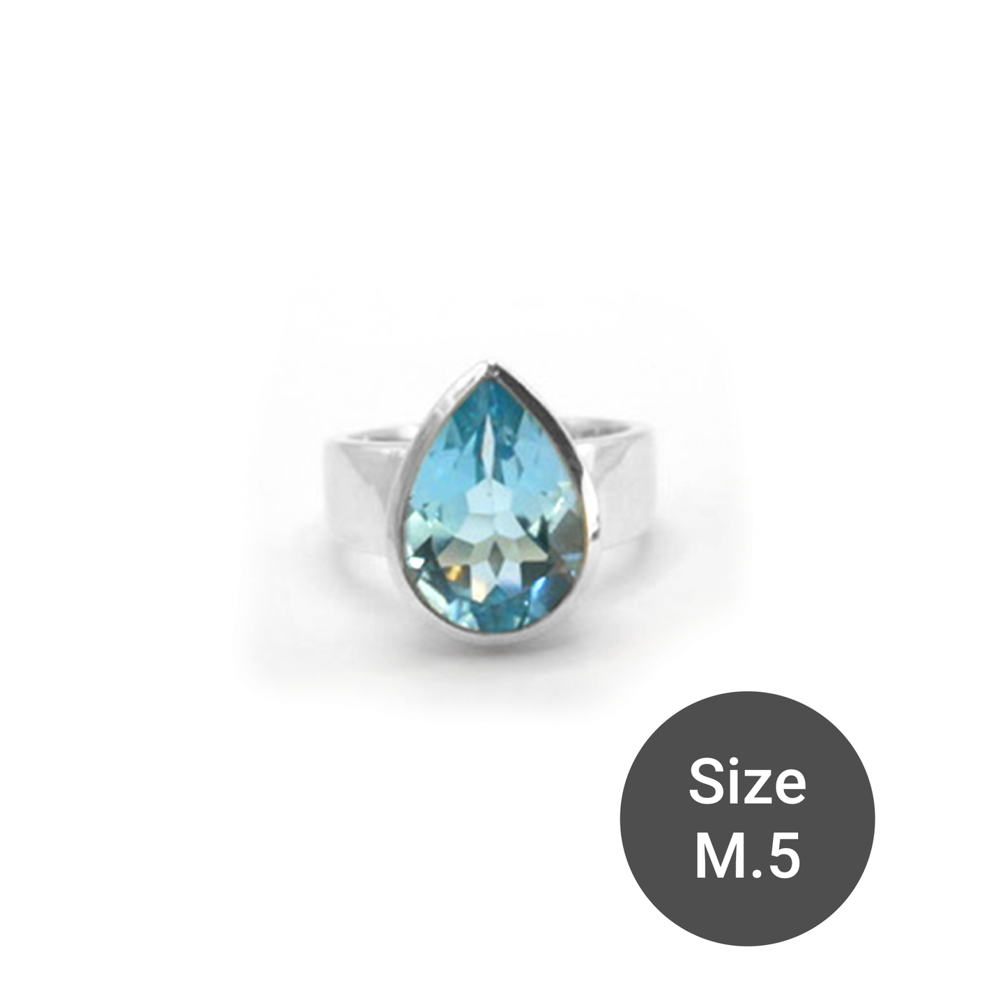 Teardrop Topaz Cinderella Ring, M.5