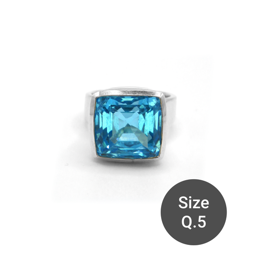 Square Topaz Cinderella Ring