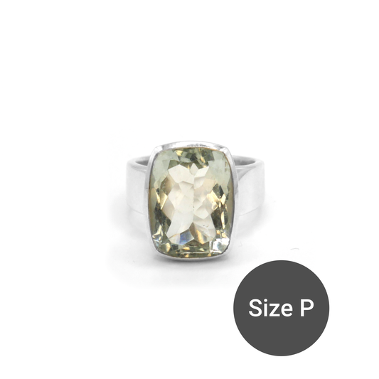 Green Amethyst Cinderella Ring