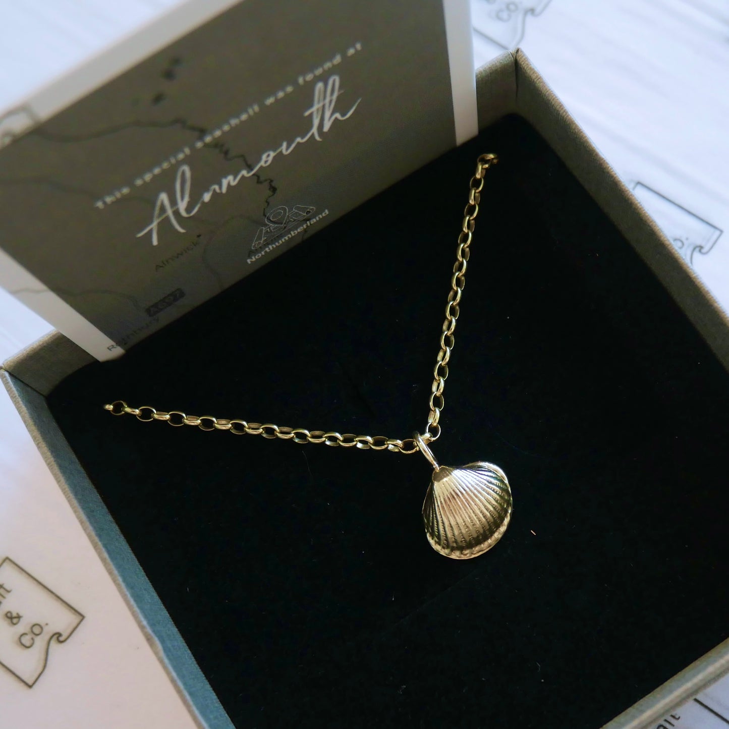 Alnmouth Mini Shell Necklace, Gold