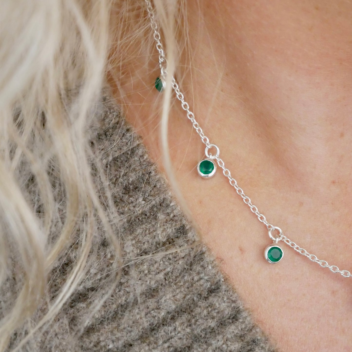 Green Onyx Multi Gemstone Necklace