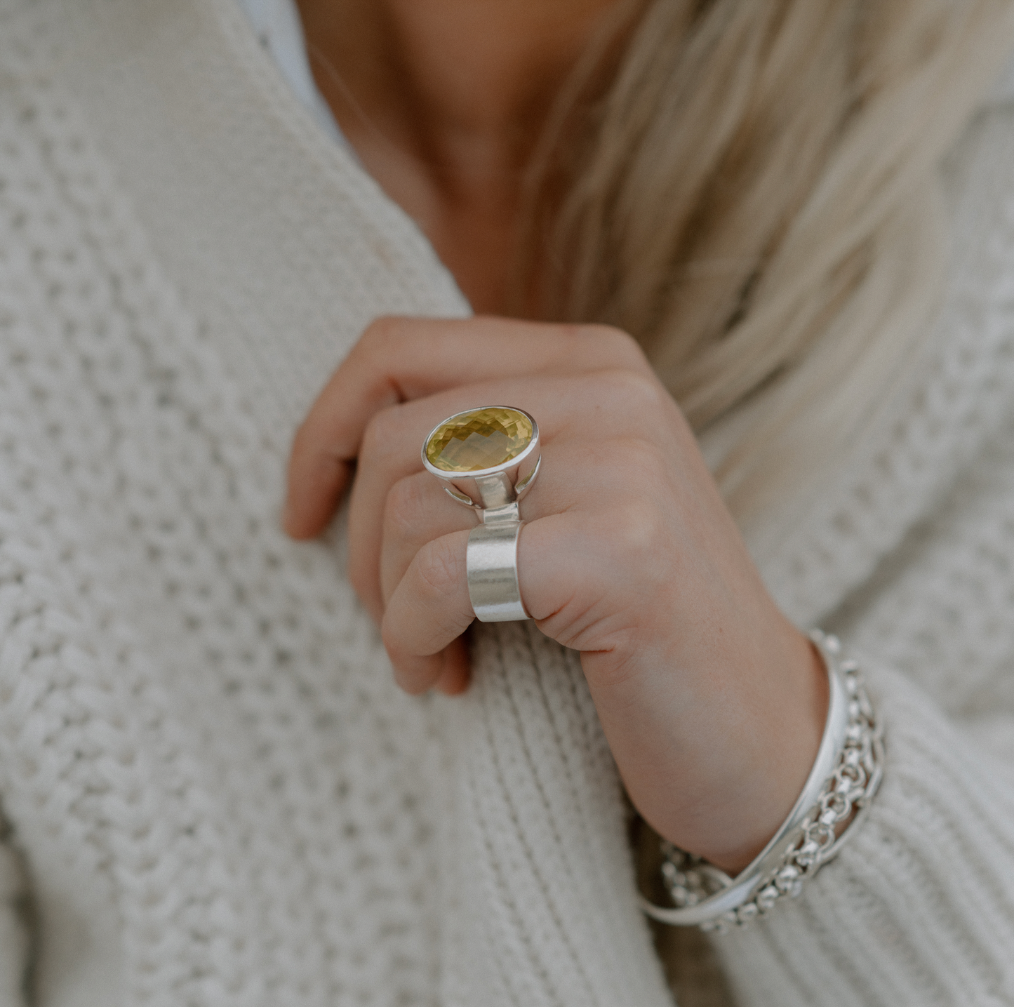Yellow Topaz Cinderella Ring