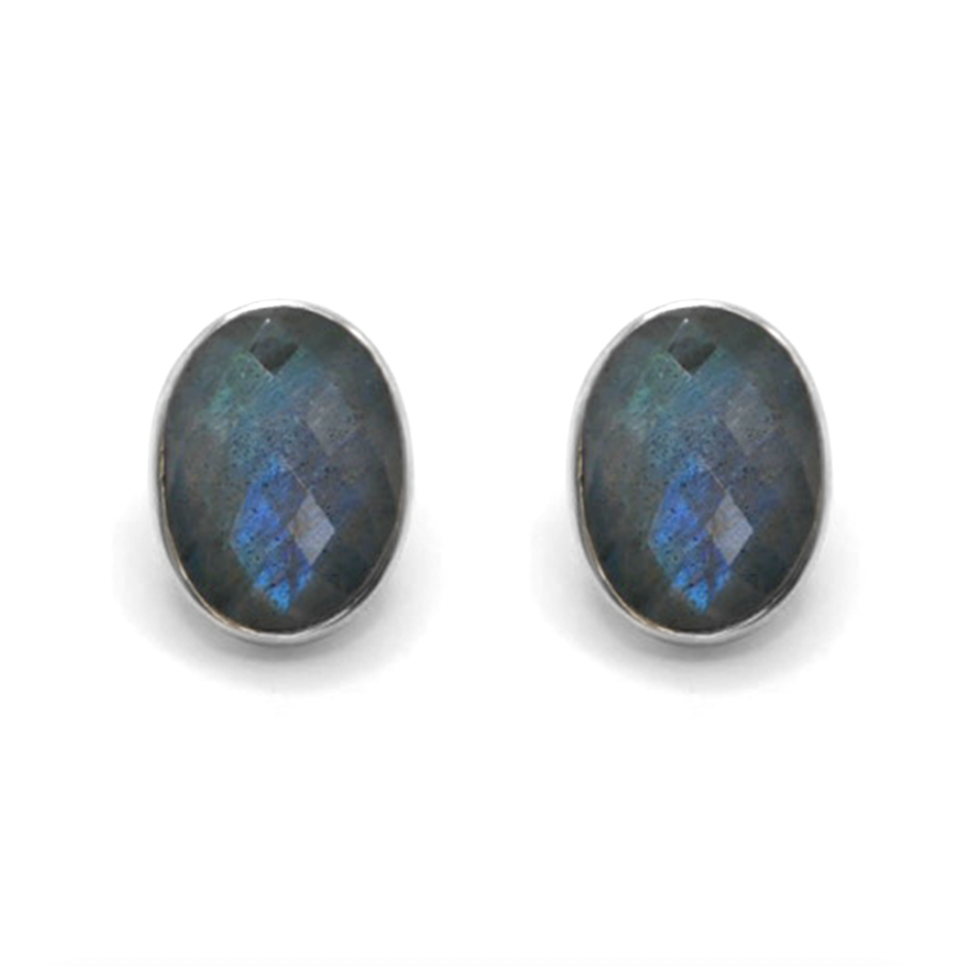 Labradorite Maxi Stud Earrings