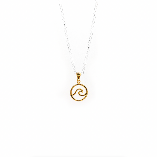 Wave Necklace, 24ct Gold Plated