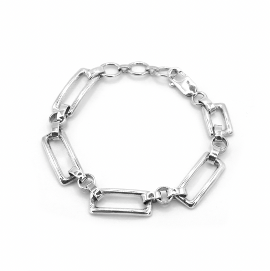 Square Links Signature Chain Bracelet