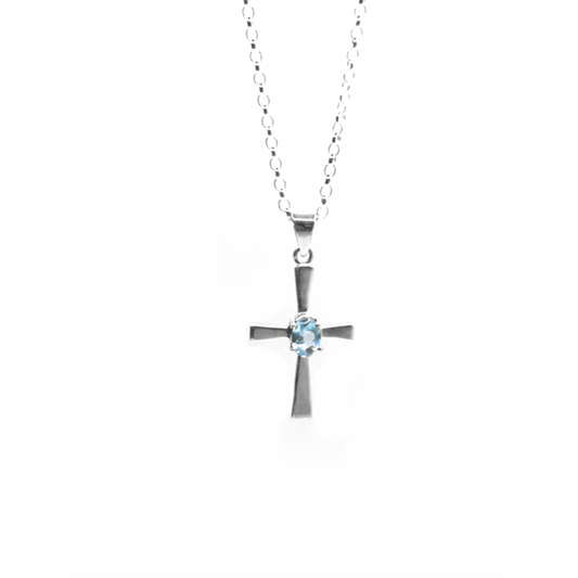 Topaz Cross Necklace