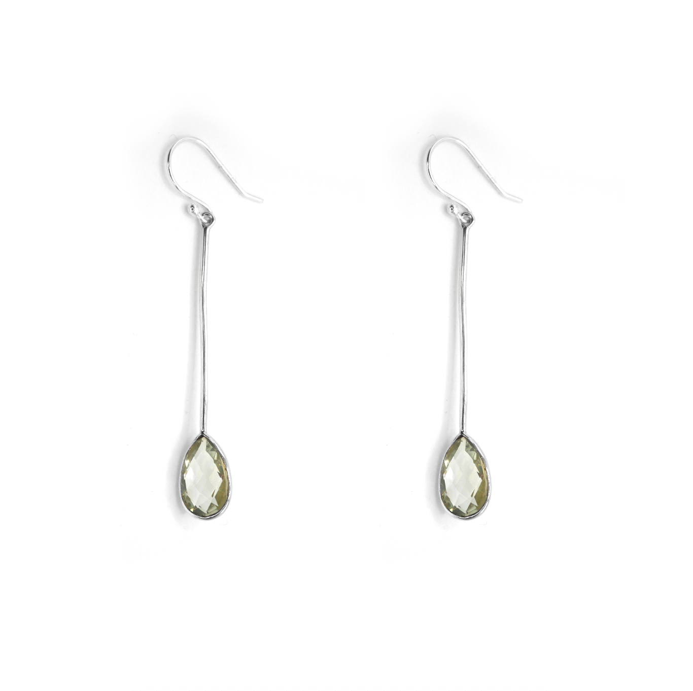 Green Amethyst Water Drop Earrings - saltandco
