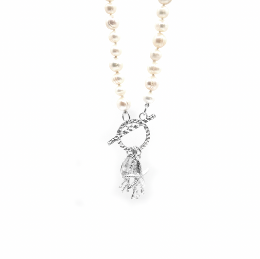 Fresh Water Pearl Ocean Charm Necklace