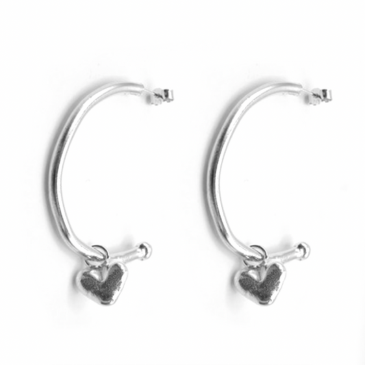 Solid Heart Maxi Stud Hoops
