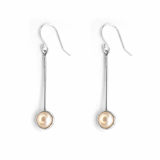 Pearl Drop Dangly Earrings
