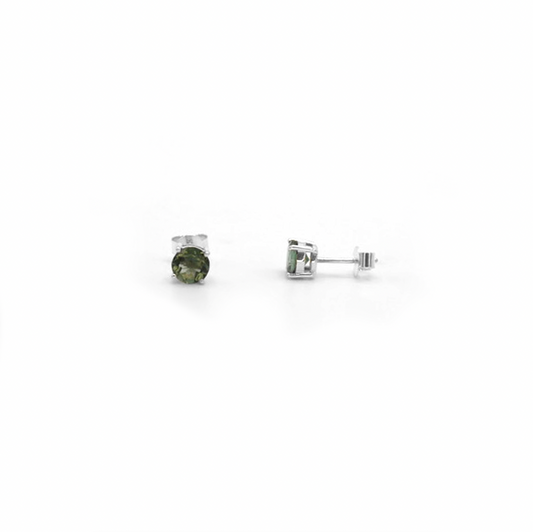 Green Tourmaline Mini Studs