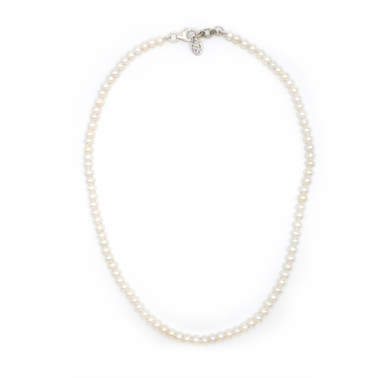 Mini Button Pearl Necklace