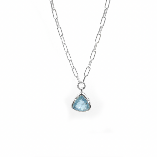 Aquamarine Trace Chain Necklace