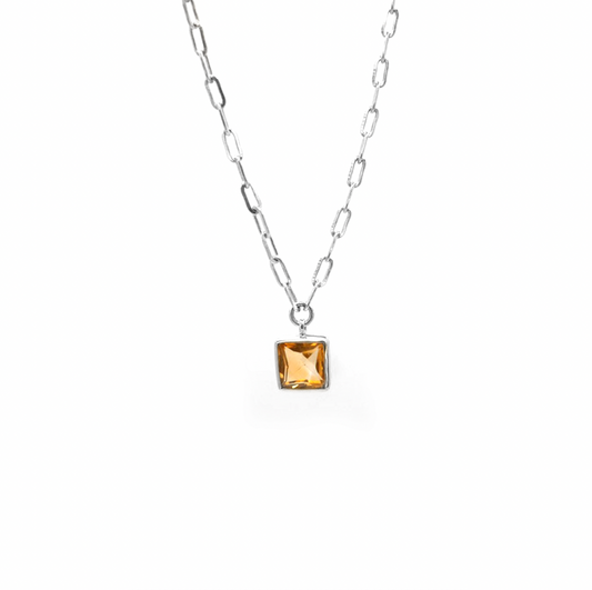 Citrine Trace Chain Necklace
