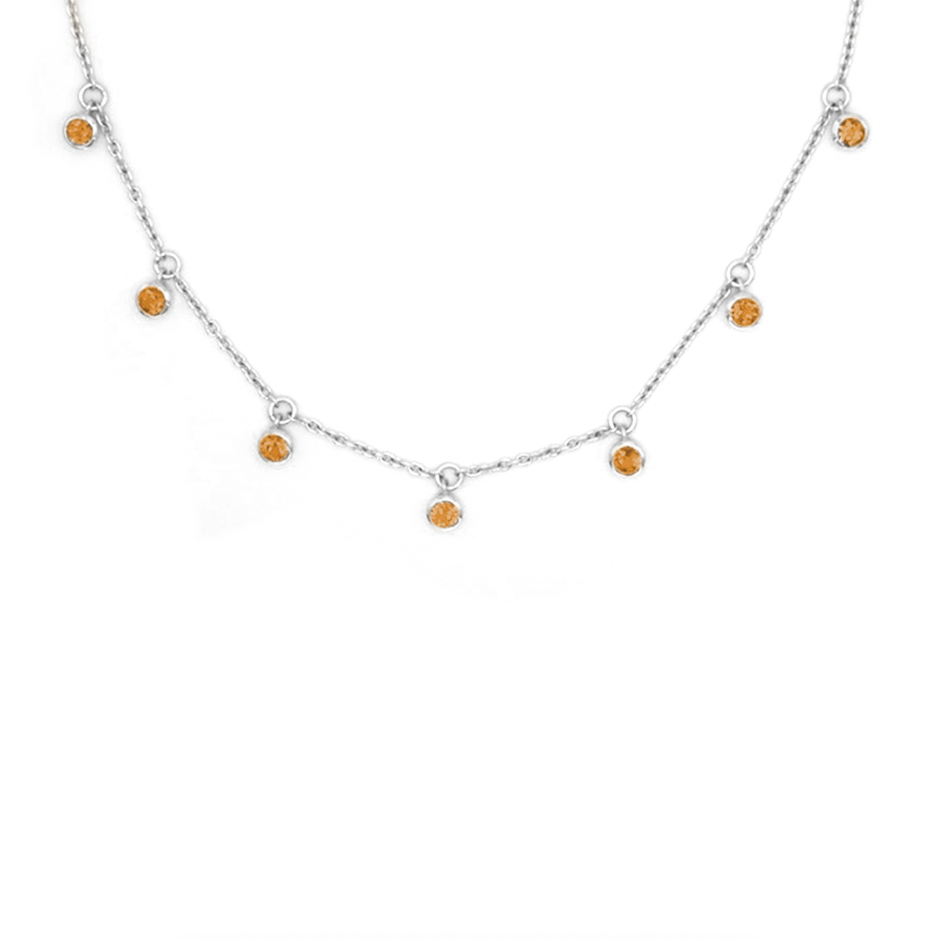 Citrine Multi Gemstone Necklace