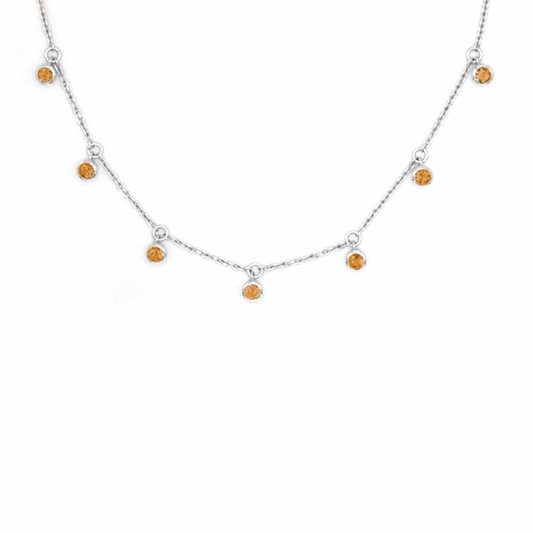 Citrine Multi Gemstone Necklace