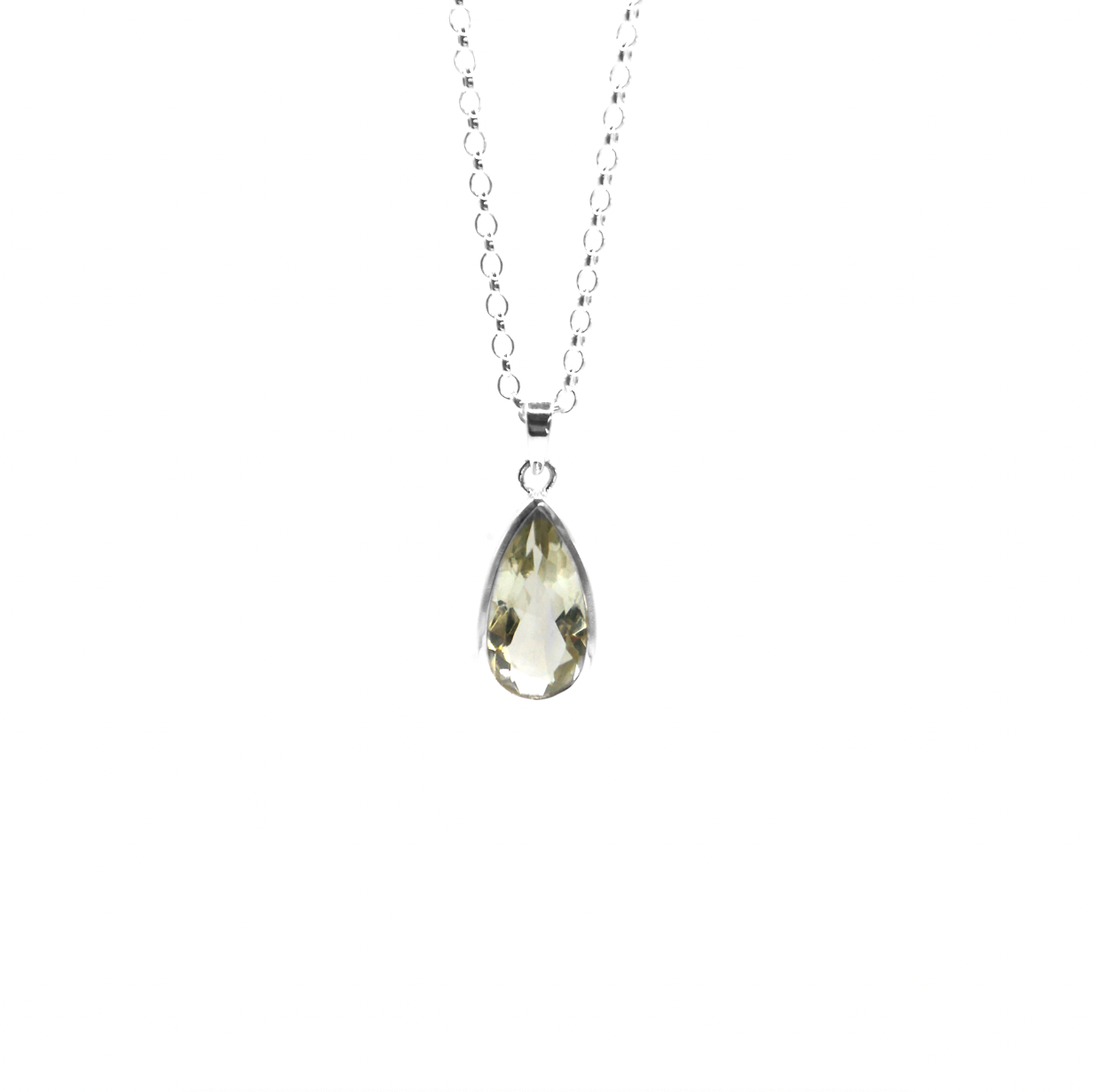 Green Amethyst Water Necklace