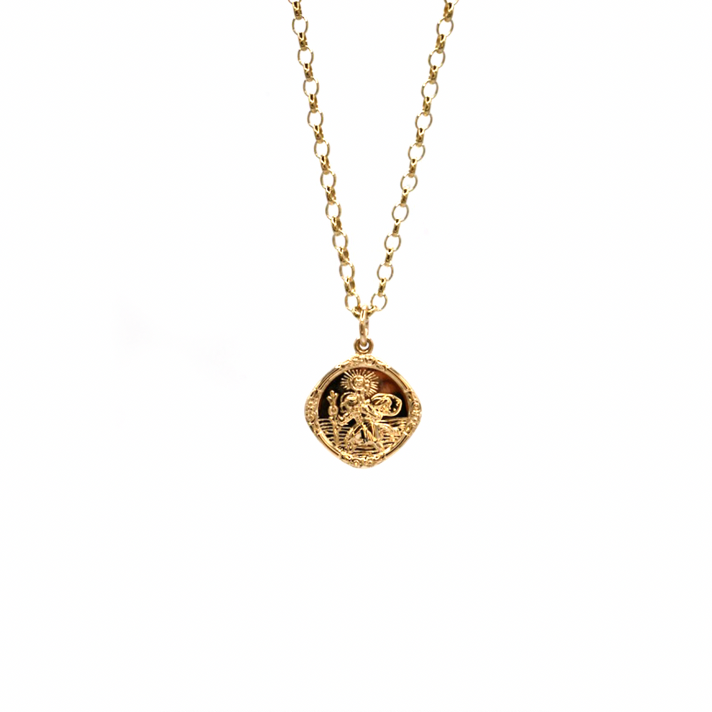 Midi St. Christopher Necklace, 9ct Gold
