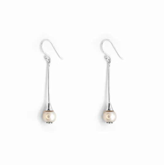 Pearl Drop Dangly Earrings