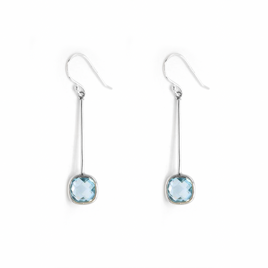 Topaz Drop Earrings, Imperfection