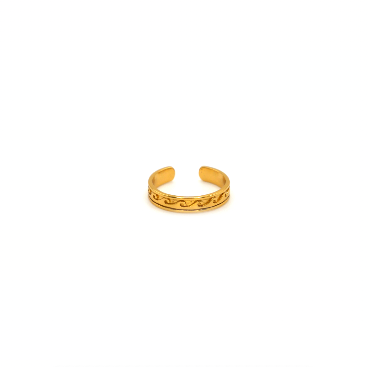 Wave Toe Ring, 24ct Gold Plated