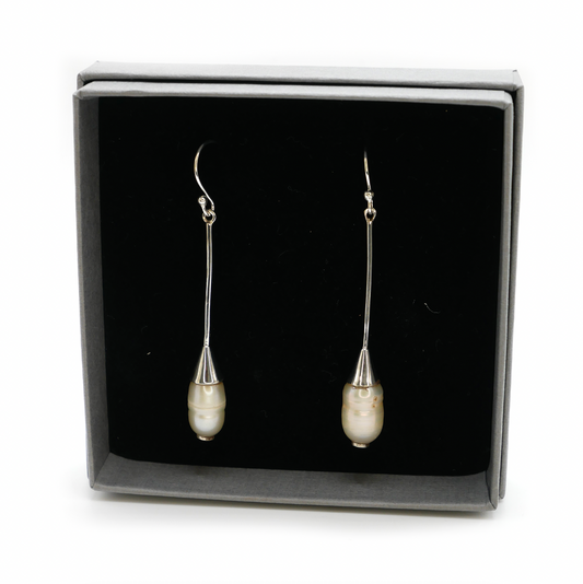 Irregular Fresh Water Pearl Drop Earrings