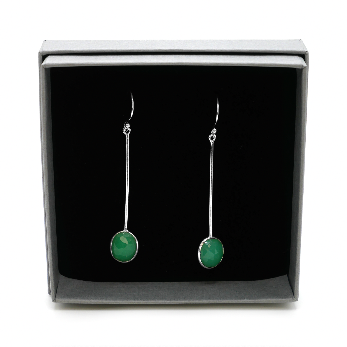 Chrysoprase Drop Dangly Earrings