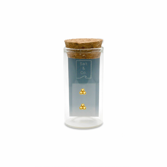 Trio Studs, 24ct Gold Plated