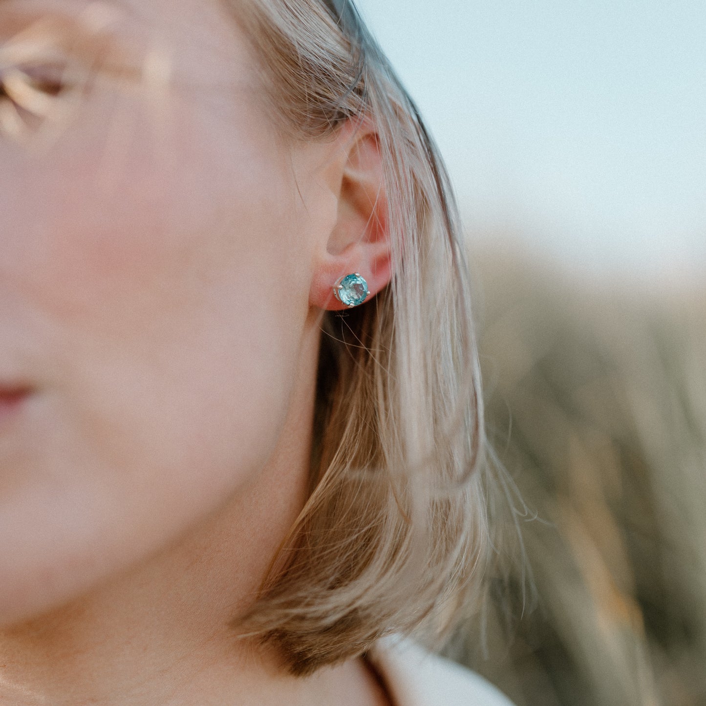 Topaz Stud Earrings