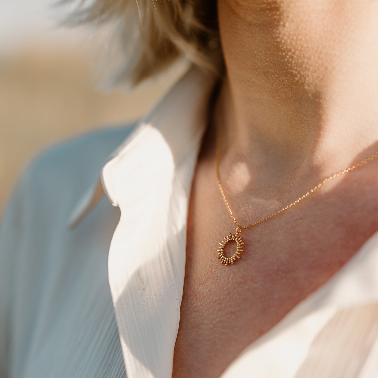 Capillary Necklace, 24ct Gold Plated