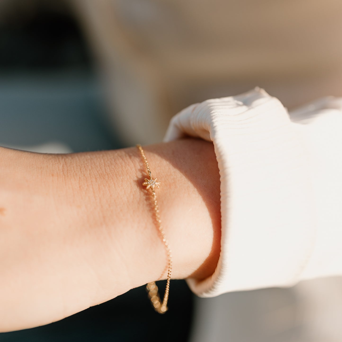 Night Star Chain Bracelet, 24ct Gold Plated