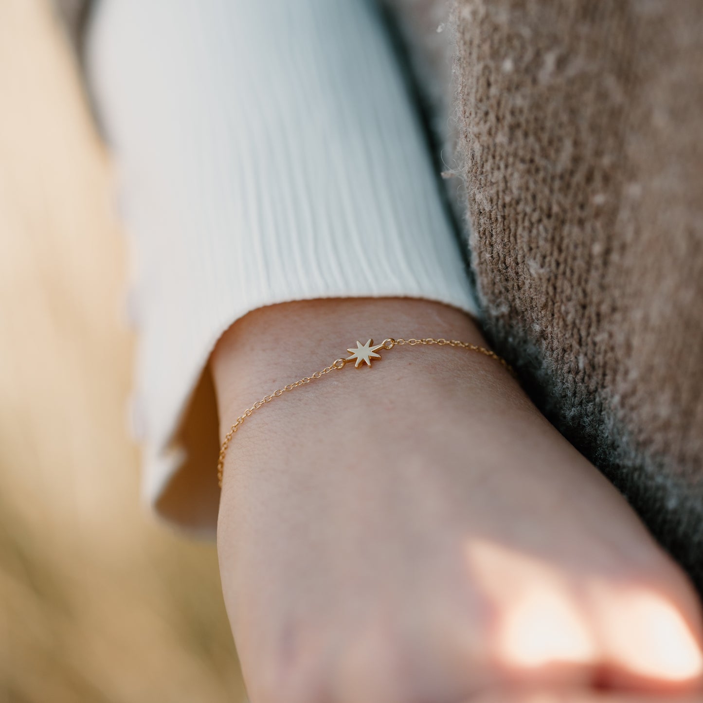 Little Star Chain Bracelet, 24ct Gold Plated