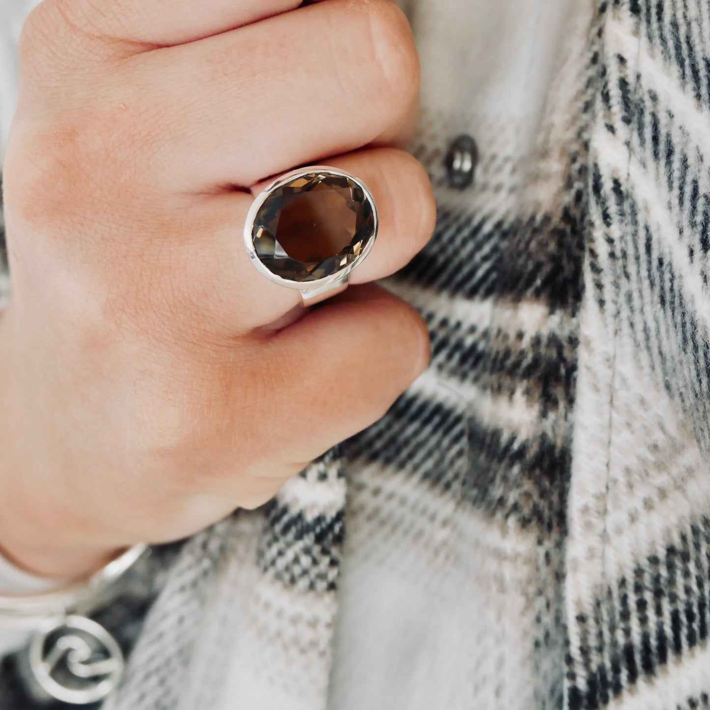 Smoky Quartz Cinderella Ring