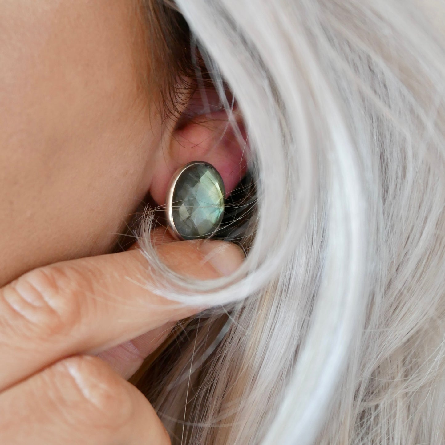 Labradorite Maxi Studs