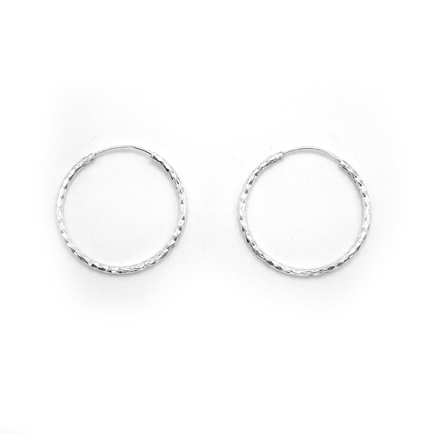Hammered Threader Hoops