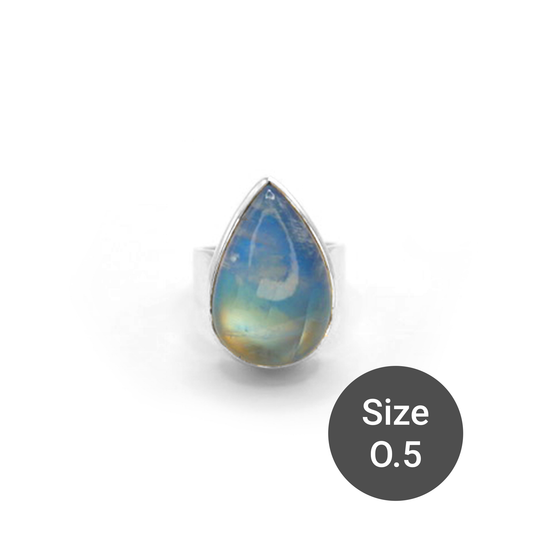 Teardrop Moonstone Cinderella Ring